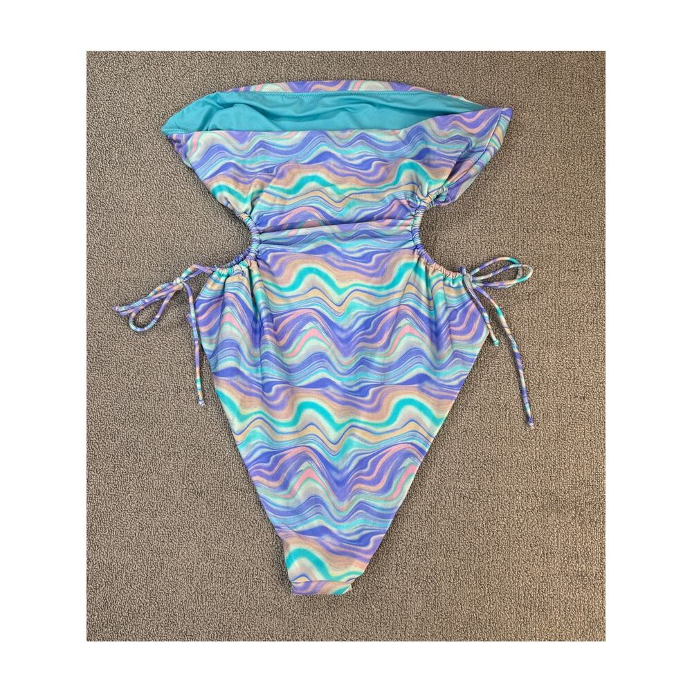 Asos Multicolor Wave Pattern One Piece Swimsuit - image 2
